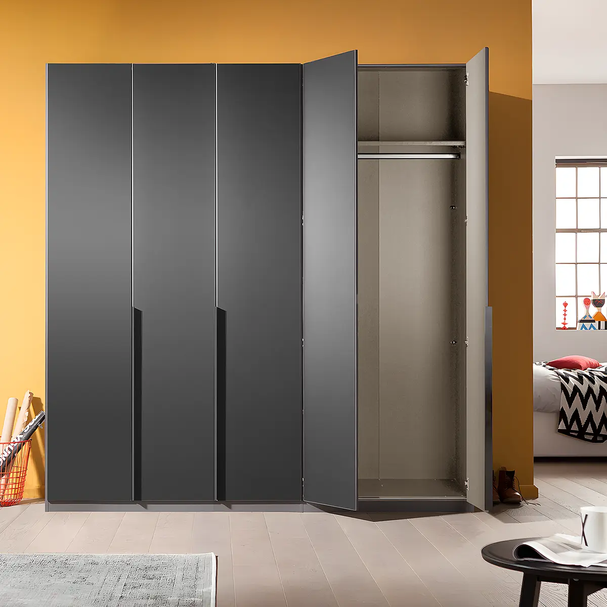 Drehtürenschrank Glam | Grau