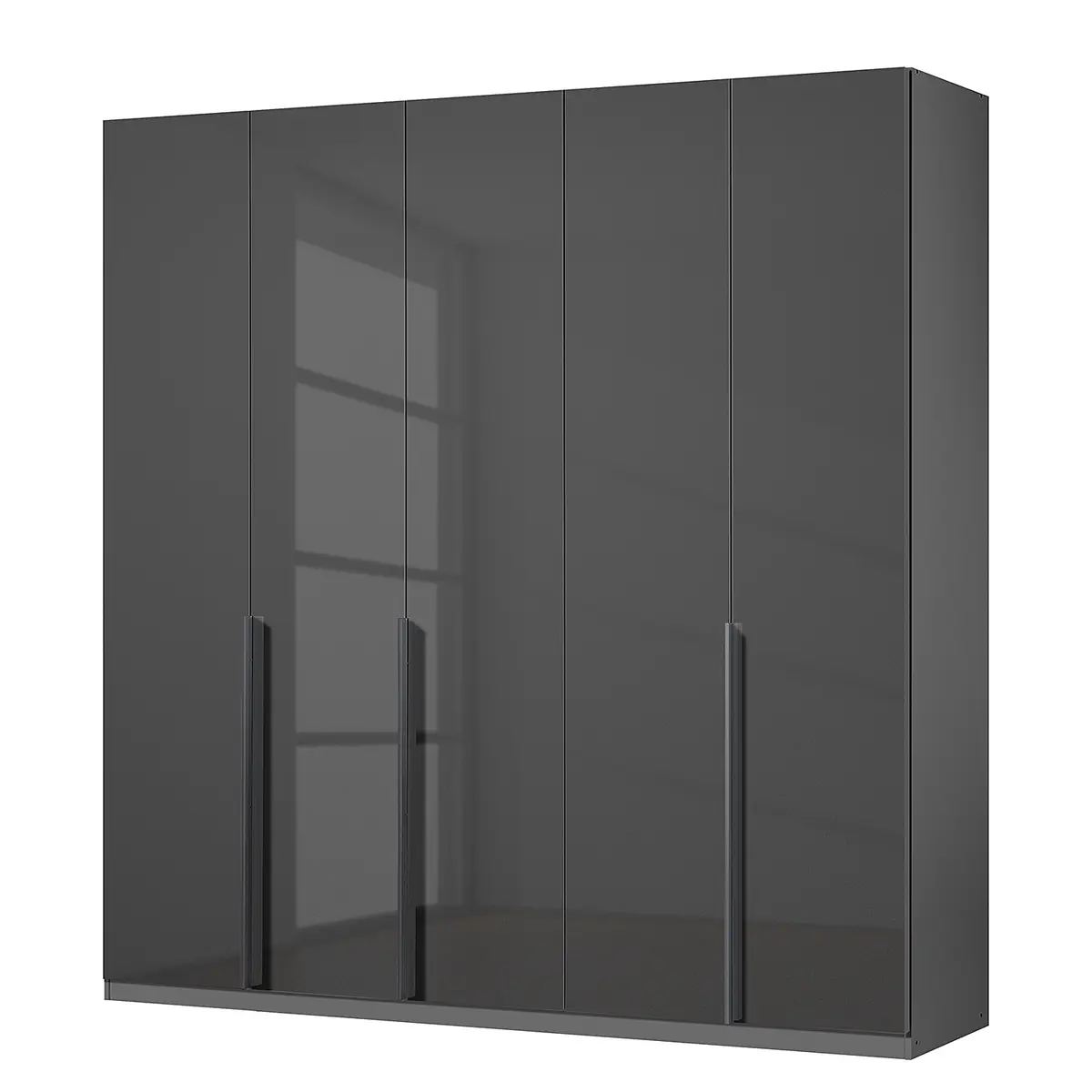 Drehtürenschrank Glam Glas | Grau