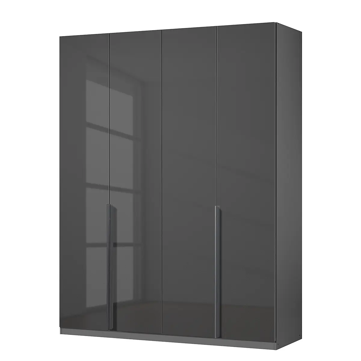 Drehtürenschrank Glam Glas 180cm Grau Comfort Grau | Grau