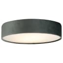 Deckenleuchte Drum Ø 50cm Grau/Grau Samt E27 | Grau