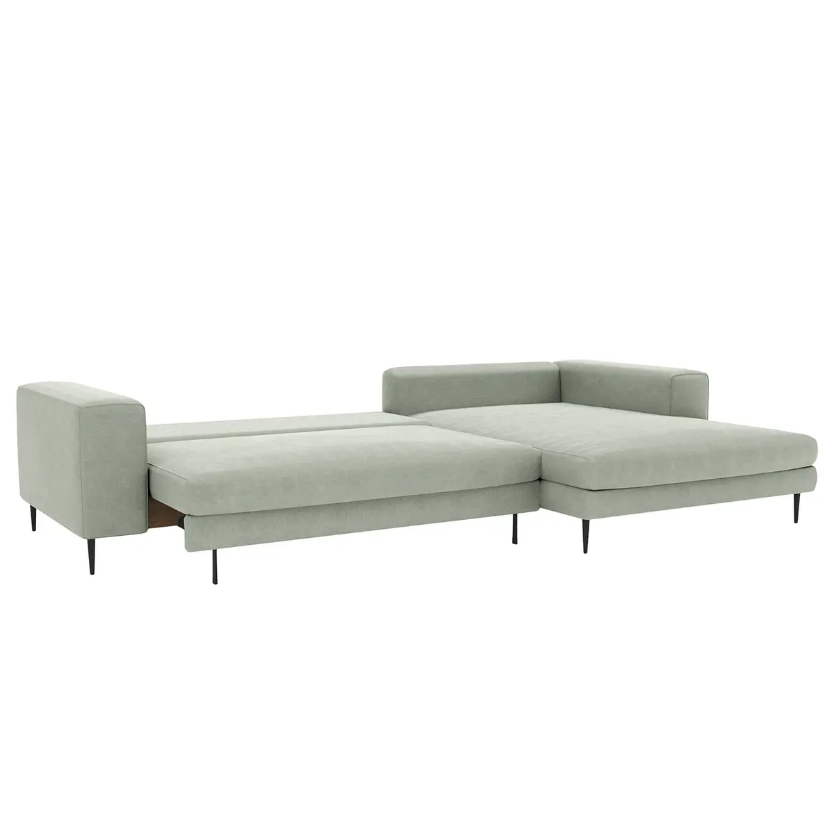 Ecksofa mit Longchair Caya | Grün