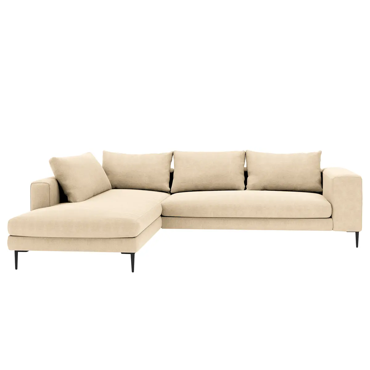 Ecksofa mit Ottomane Caya | Beige