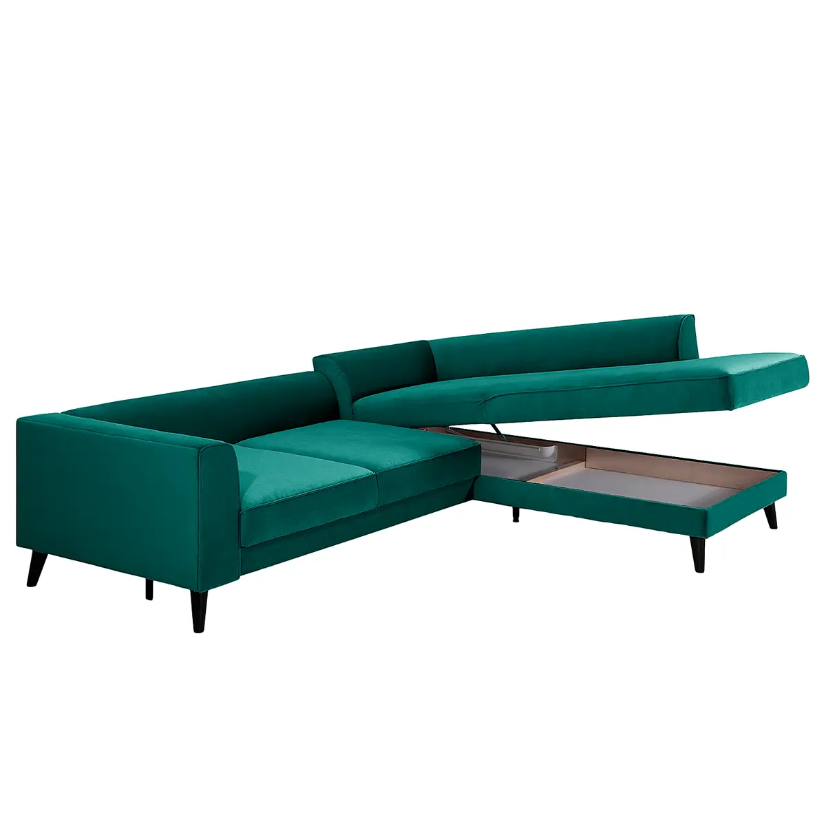 Ecksofa Small mit Ottomane | Türkis