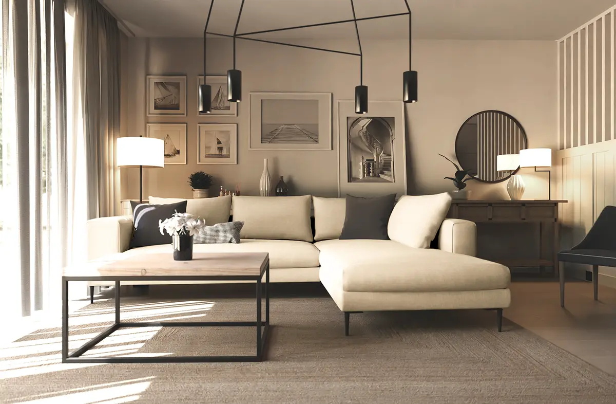 Ecksofa Caya | Beige