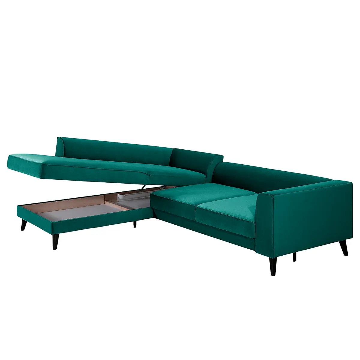 Ecksofa Small mit Ottomane | Türkis