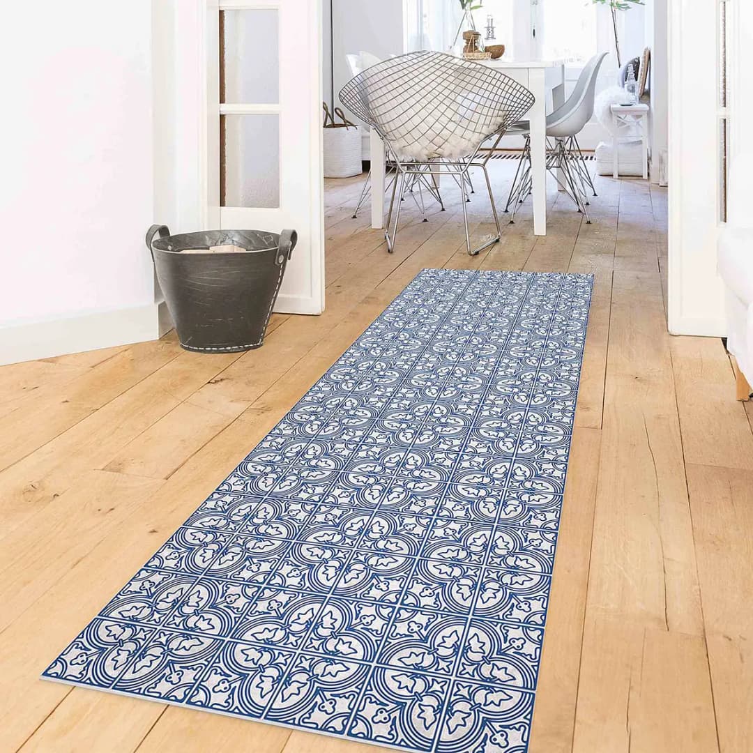 Vinylteppich Fliesenmuster Faro | Blau