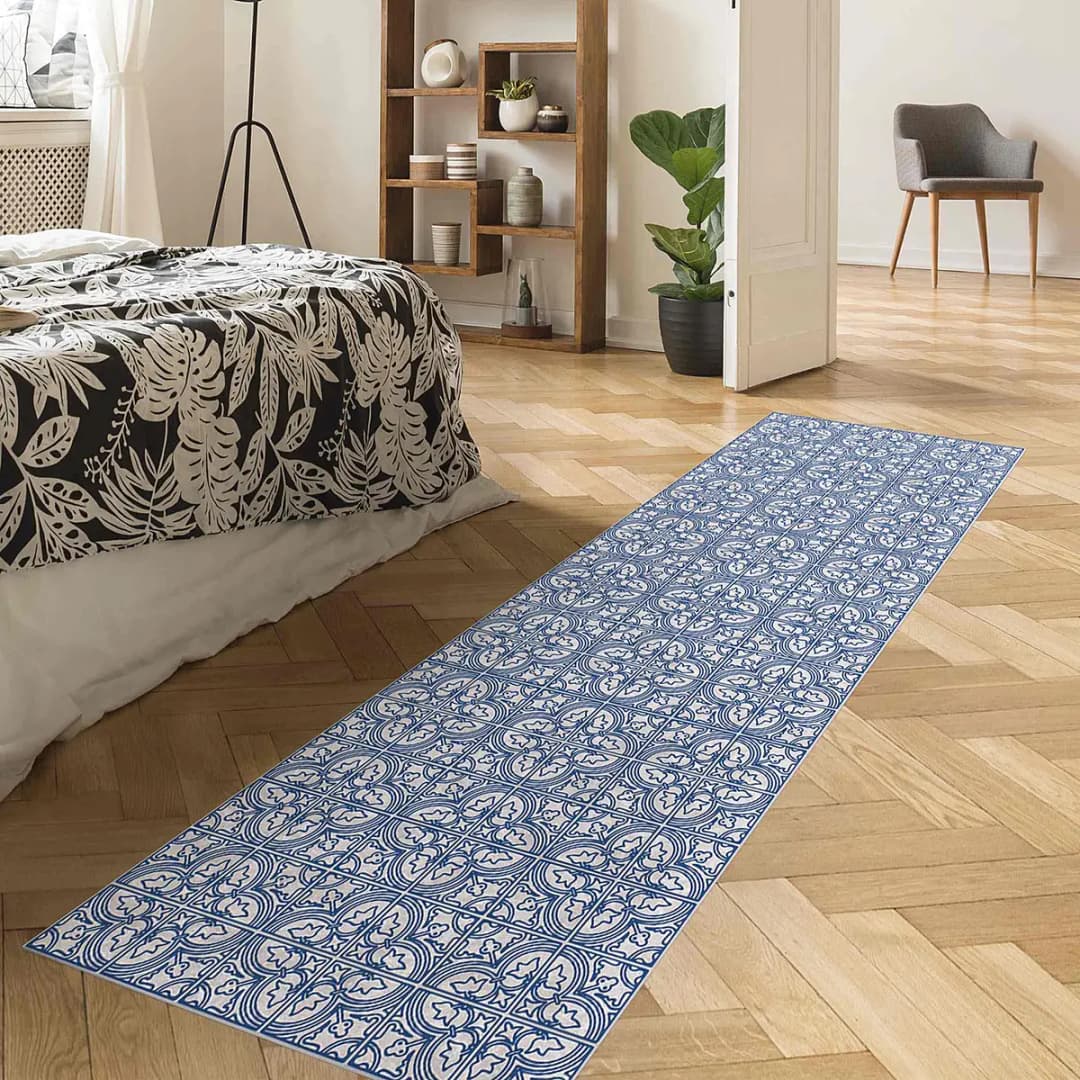 Vinylteppich Fliesenmuster Faro | Blau