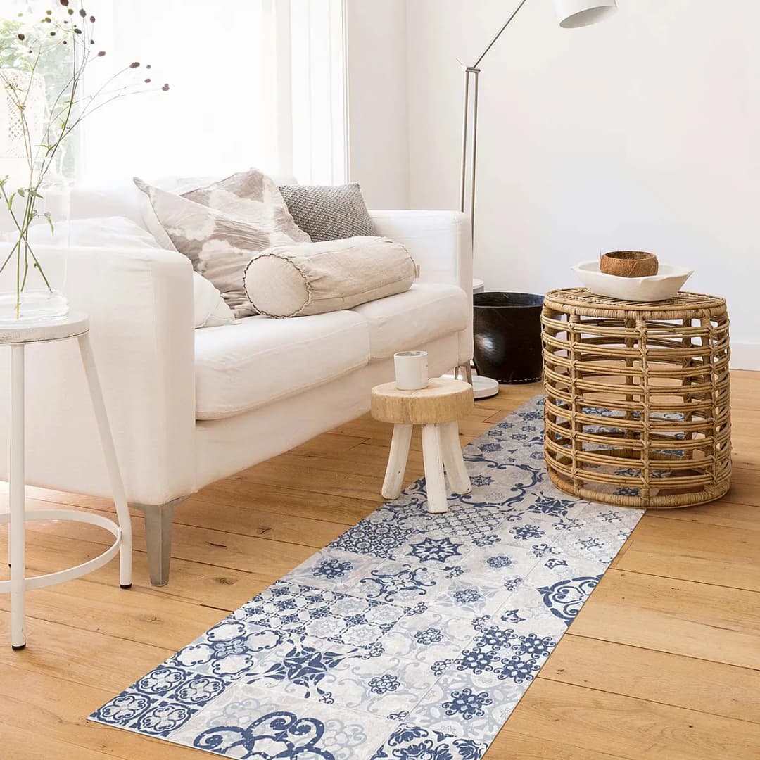Vinylteppich Keramikfliesen Agadir | Blau