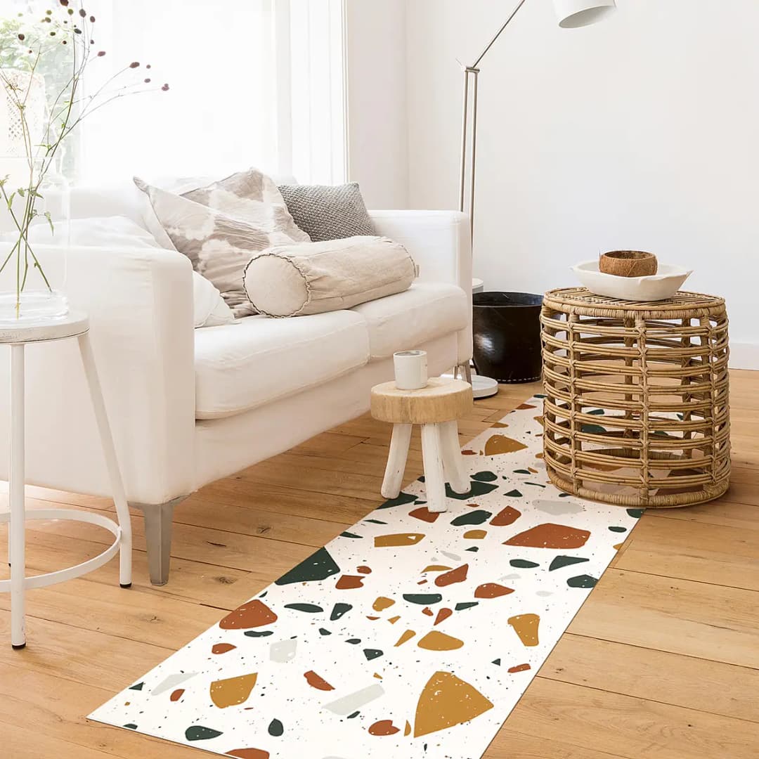 Vinylteppich Terrazzo Muster Livorno | Braun
