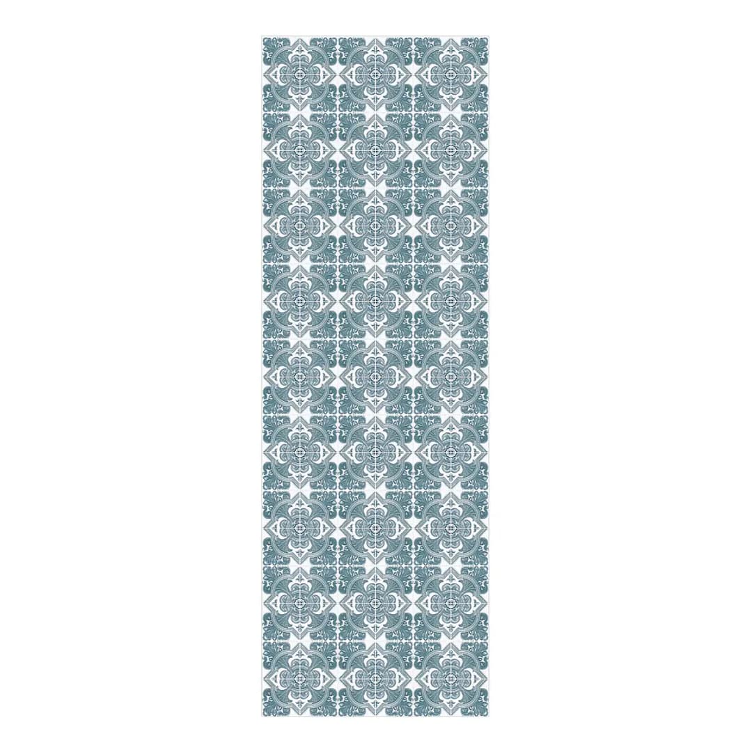 Vinylteppich Fliesenmuster Lissabon 50 x 150cm Blau | Blau