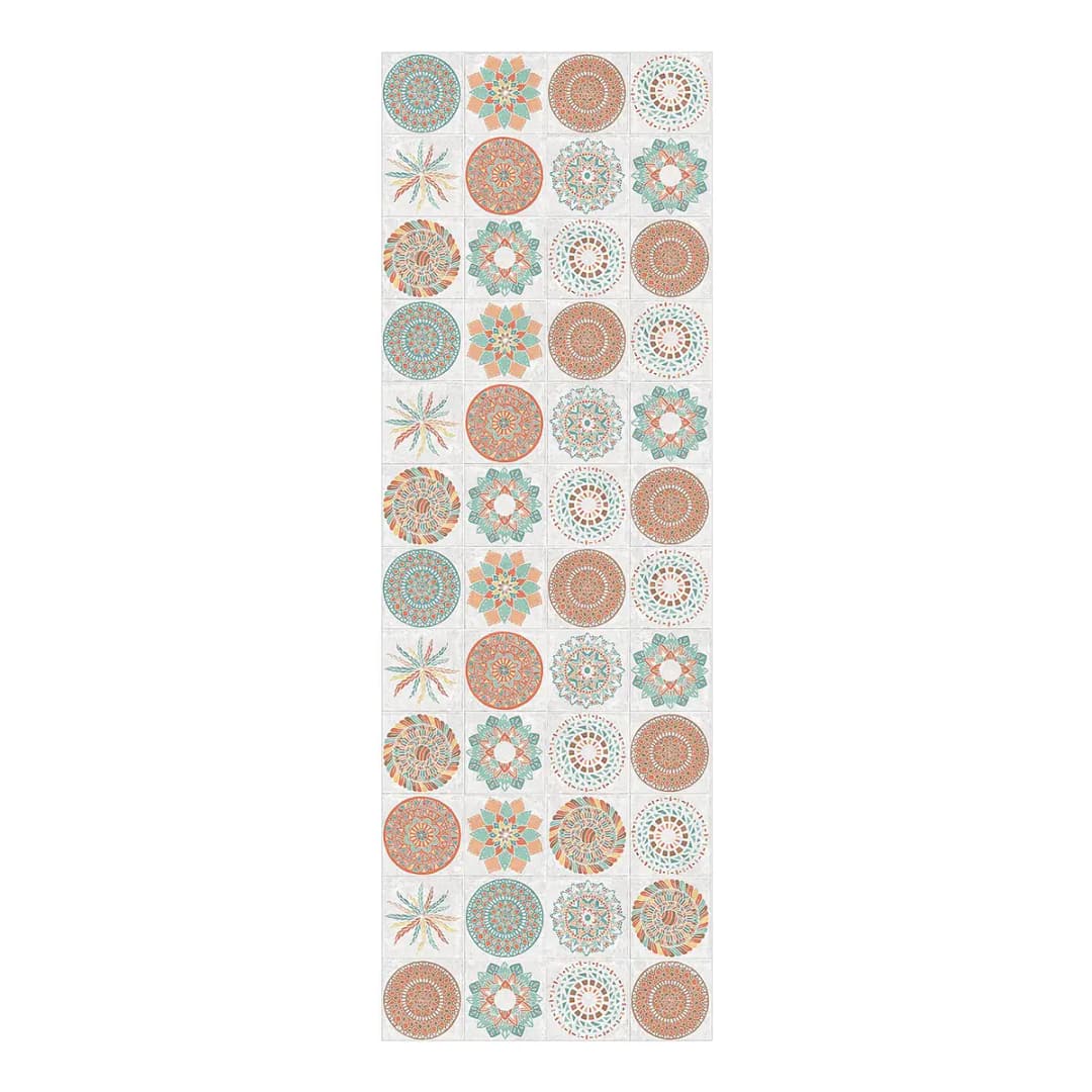 Vinylteppich Handgemaltes Mandala | Orange