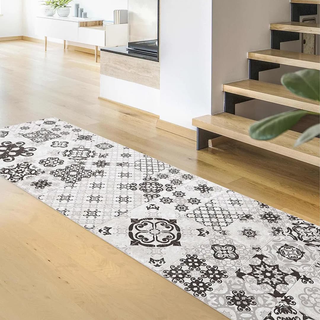 Vinylteppich Keramikfliesen Agadir | Grau