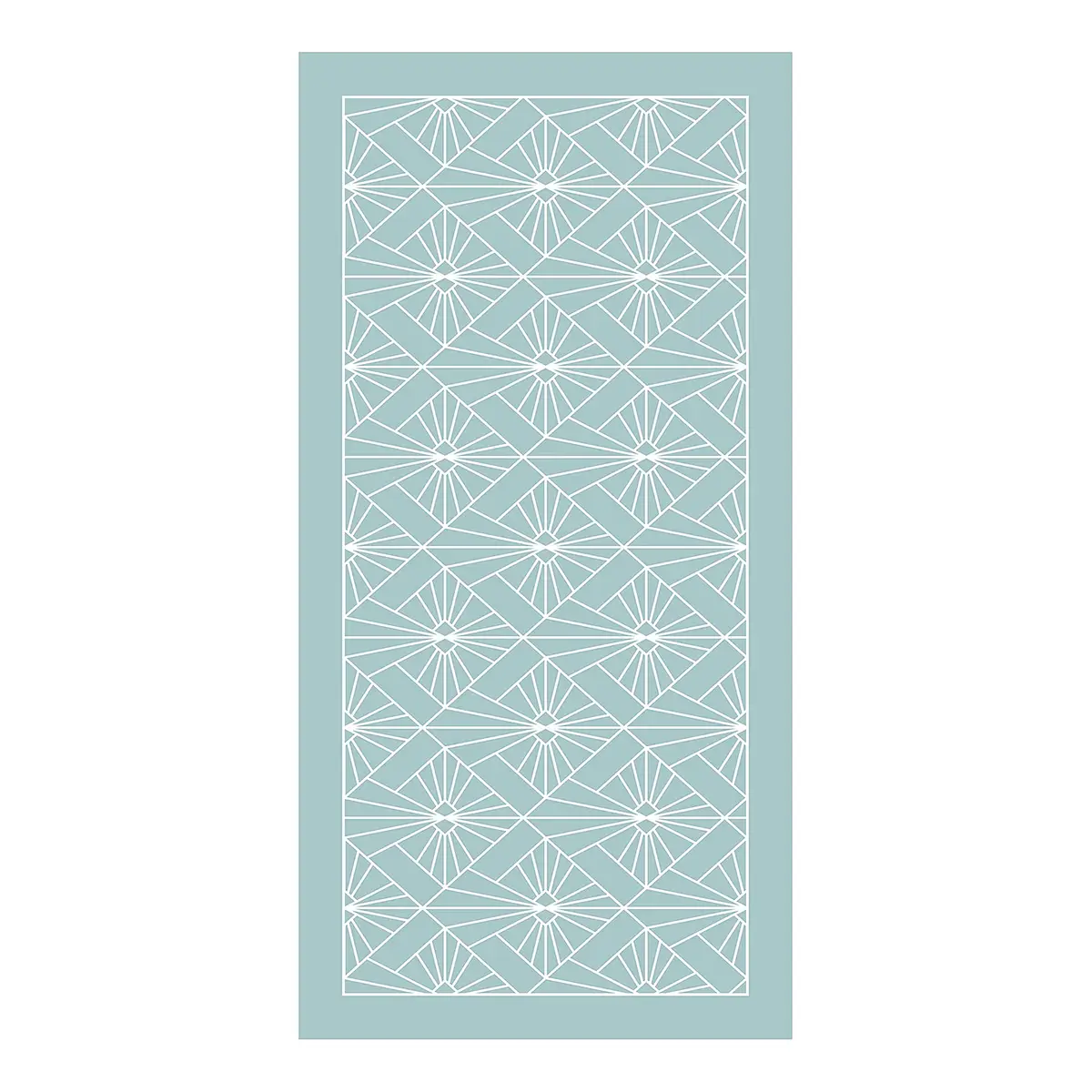 Vinylteppich Art Deco Strahlen Muster | Blau