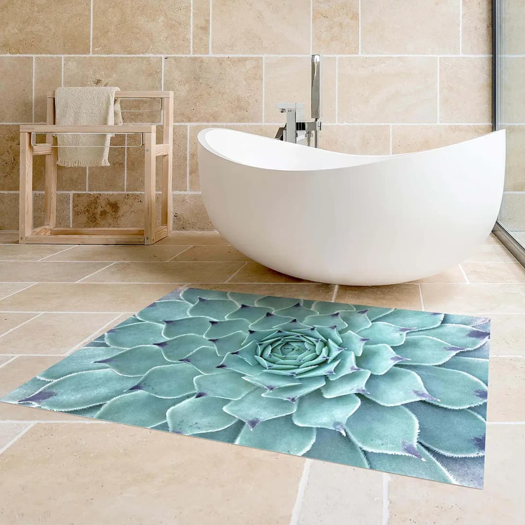 Vinylteppich Kaktus Agave | Türkis
