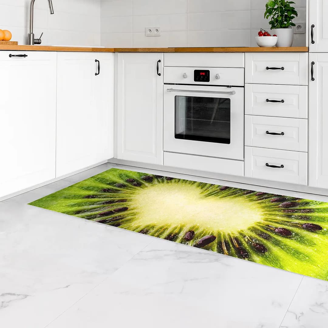 Vinylteppich Kiwi Heart 300 x 100cm Grün | Grün