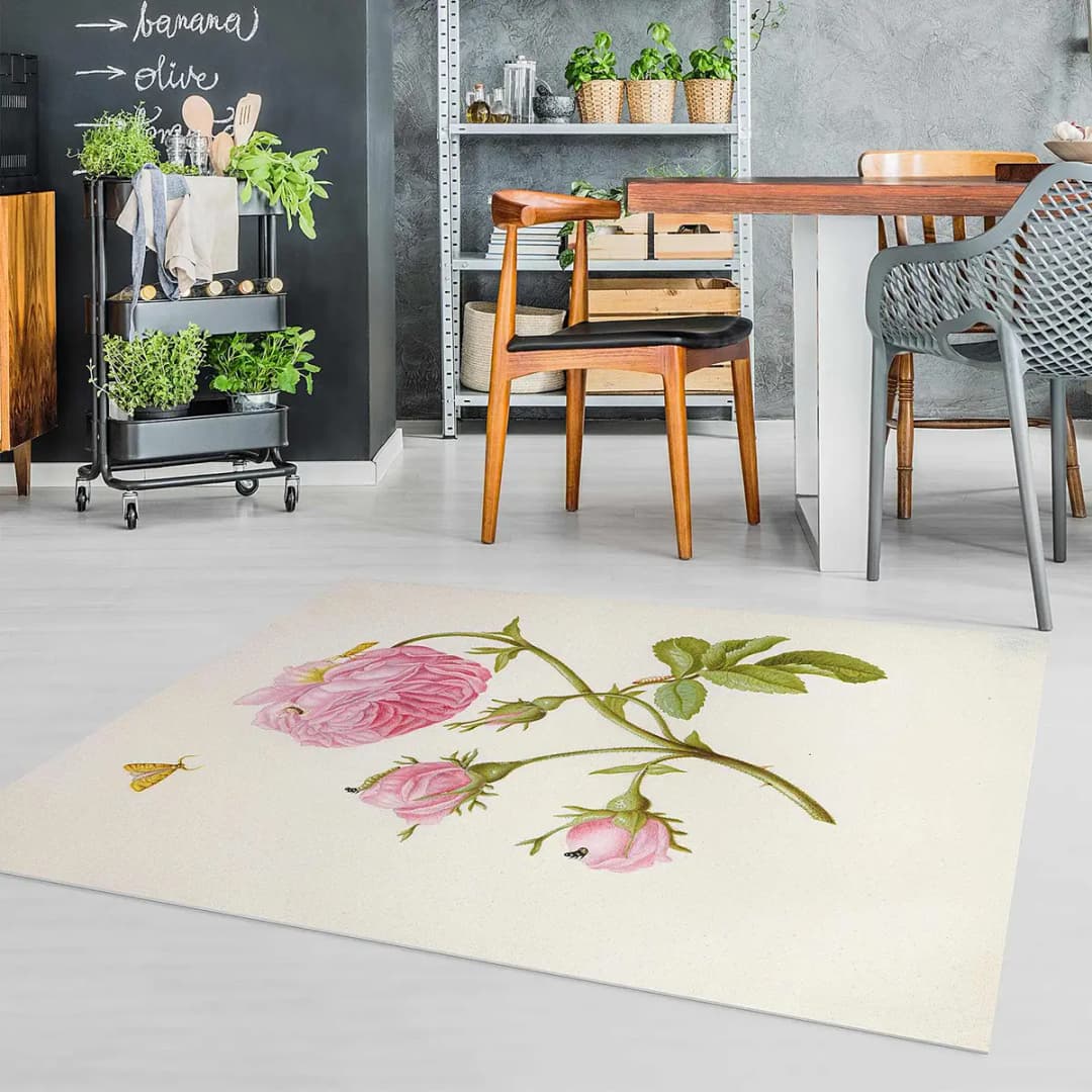 Vinylteppich Buschröschen | Pink