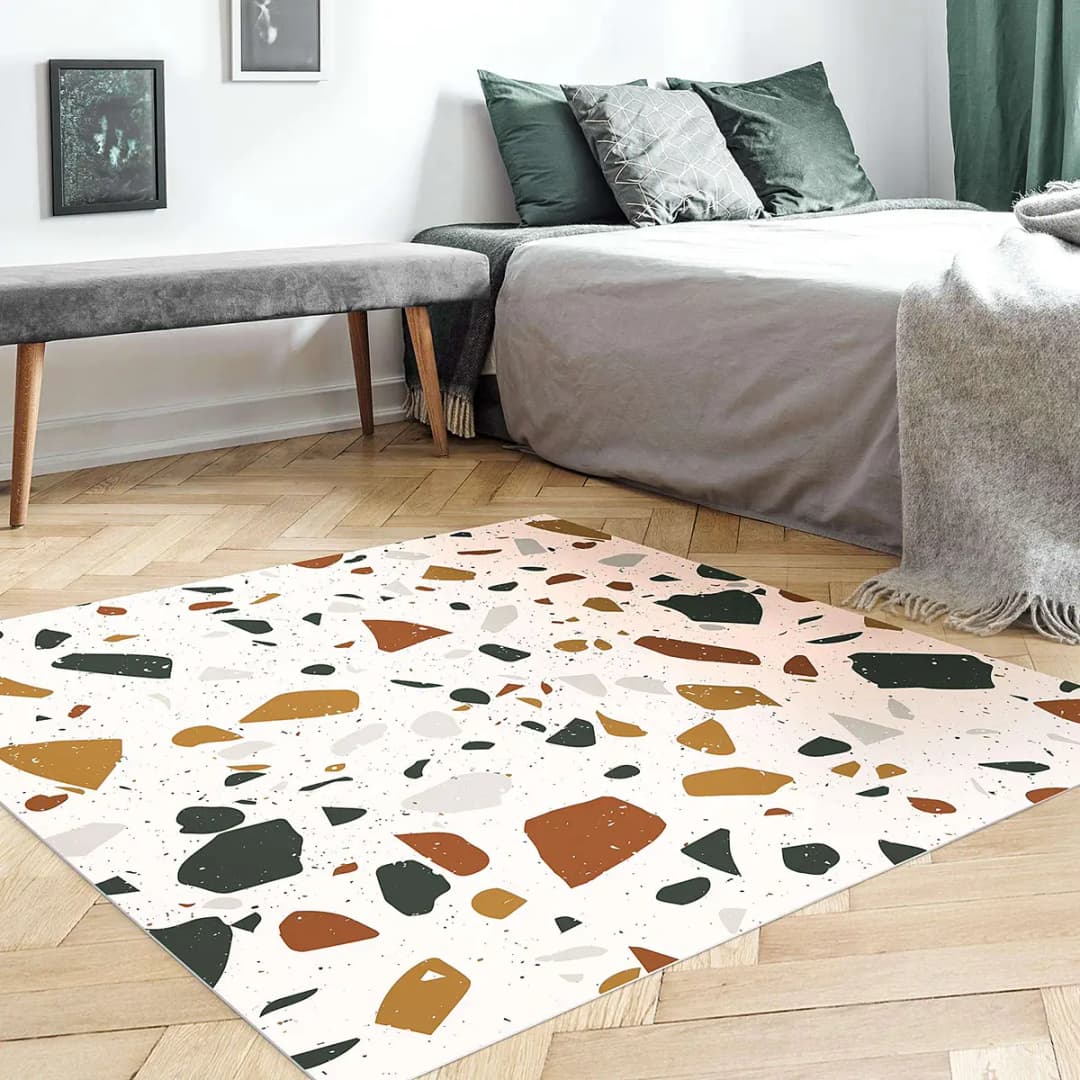 Vinylteppich Terrazzo Muster Livorno | Braun