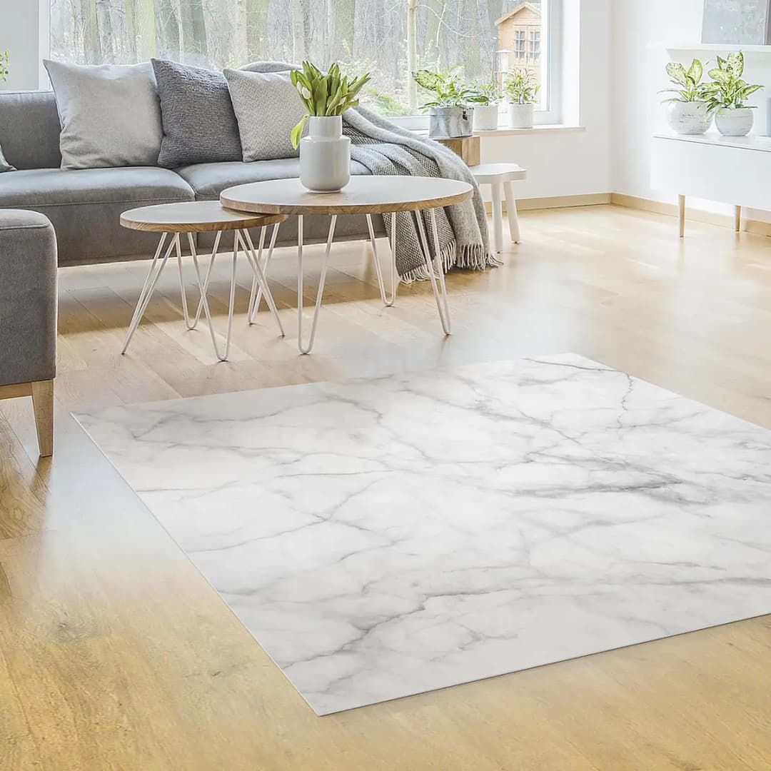 Vinylteppich Bianco Carrara | Weiß
