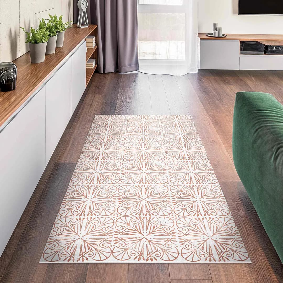 Vinylteppich Filigranes Art Deco | Pink