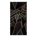 Vinylteppich Schwarze Dreiecke Gold 80 x 160cm Schwarz