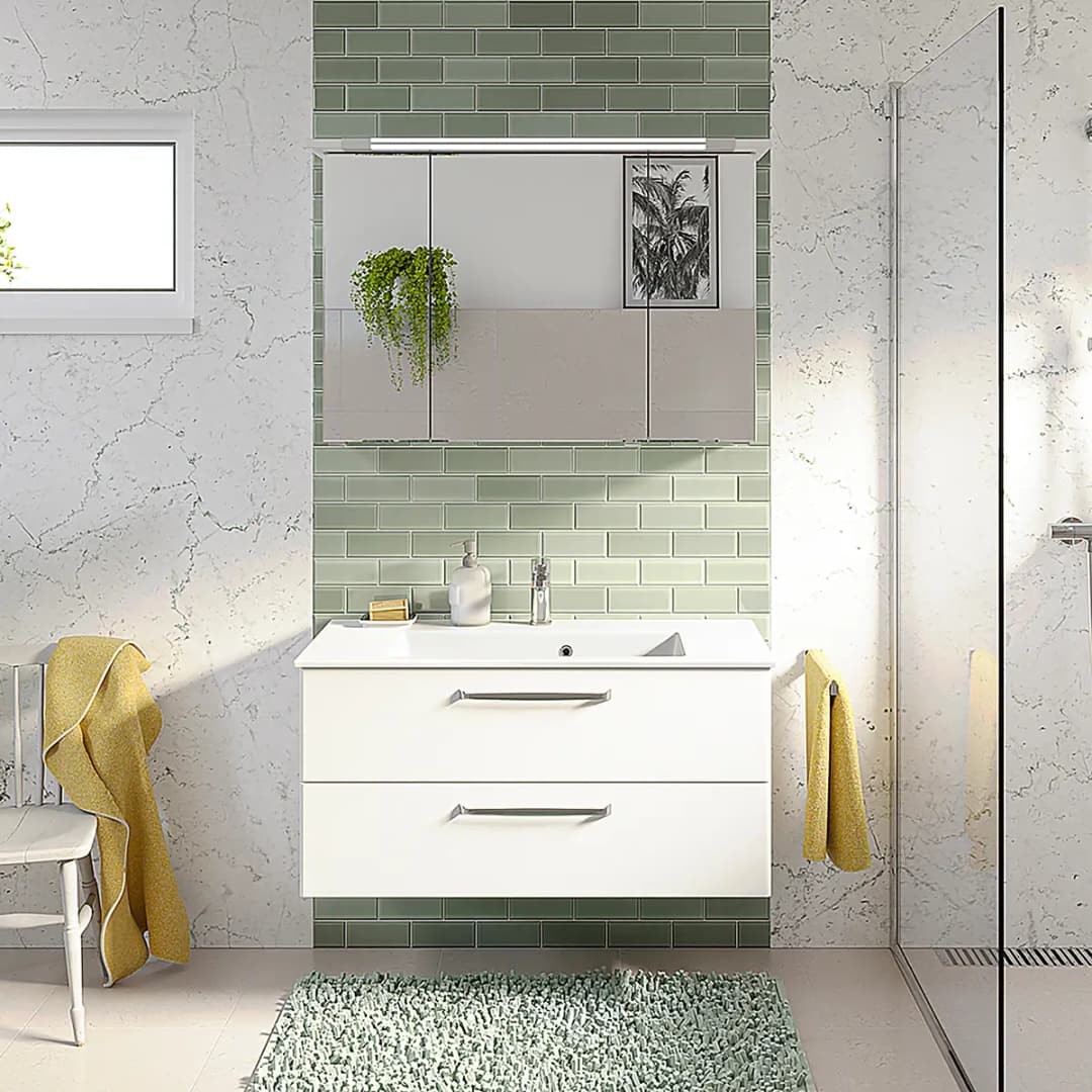 Badezimmerset Trentino 2-teilig Exclusiv | Weiß
