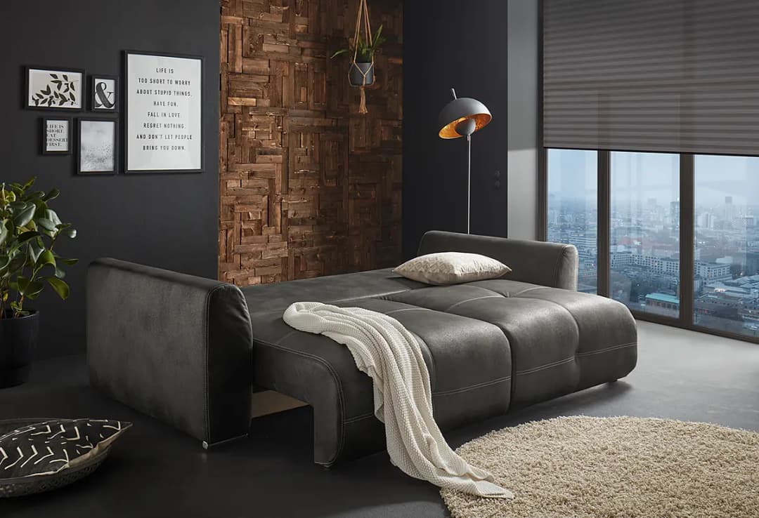 Schlafsofa Mursia | Schwarz
