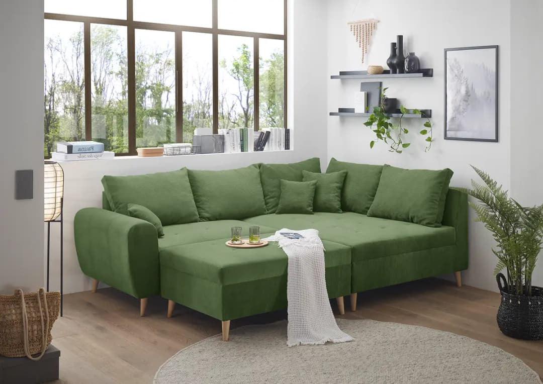 Ecksofa Capstone | Grün