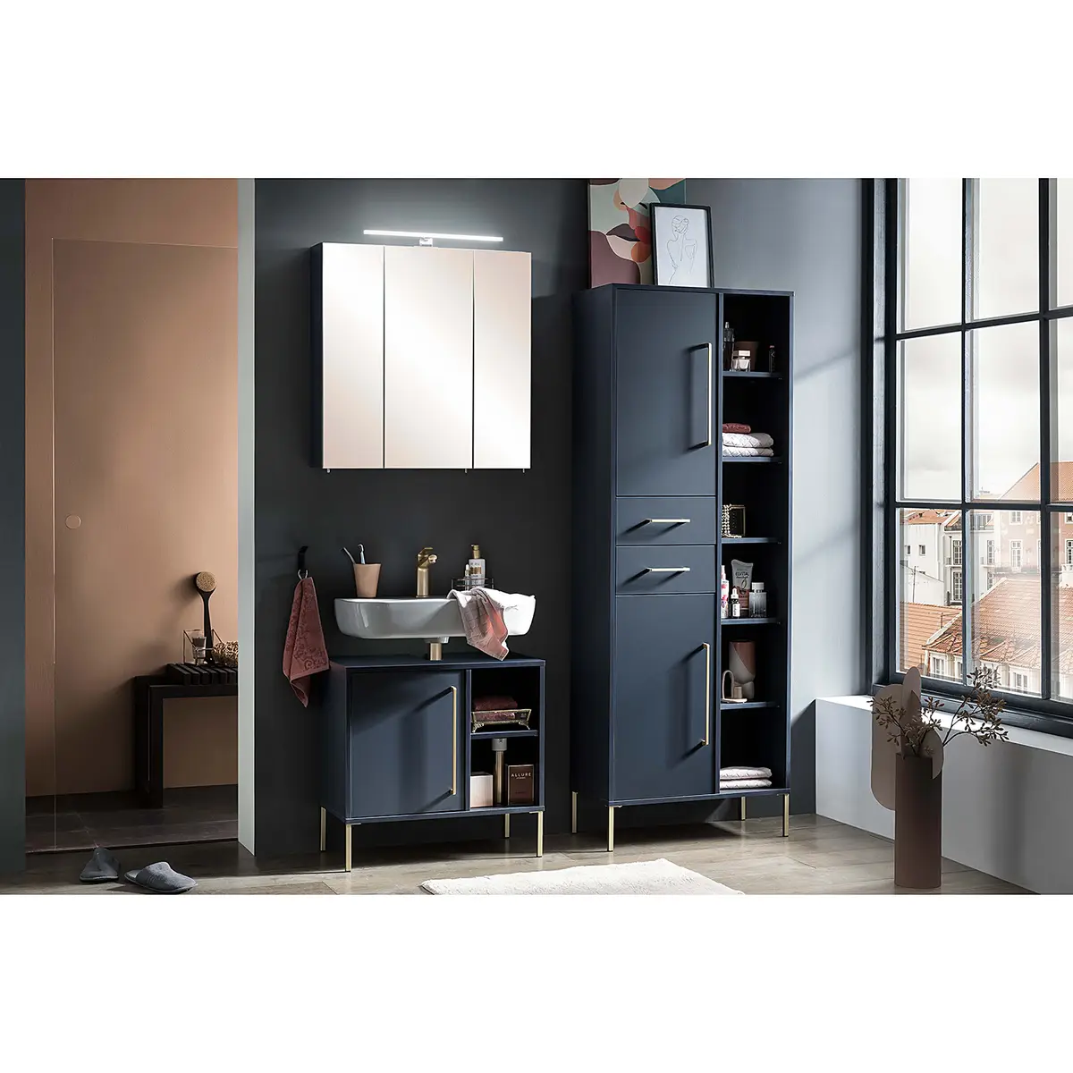 Waschbeckenunterschrank Kent | Blau