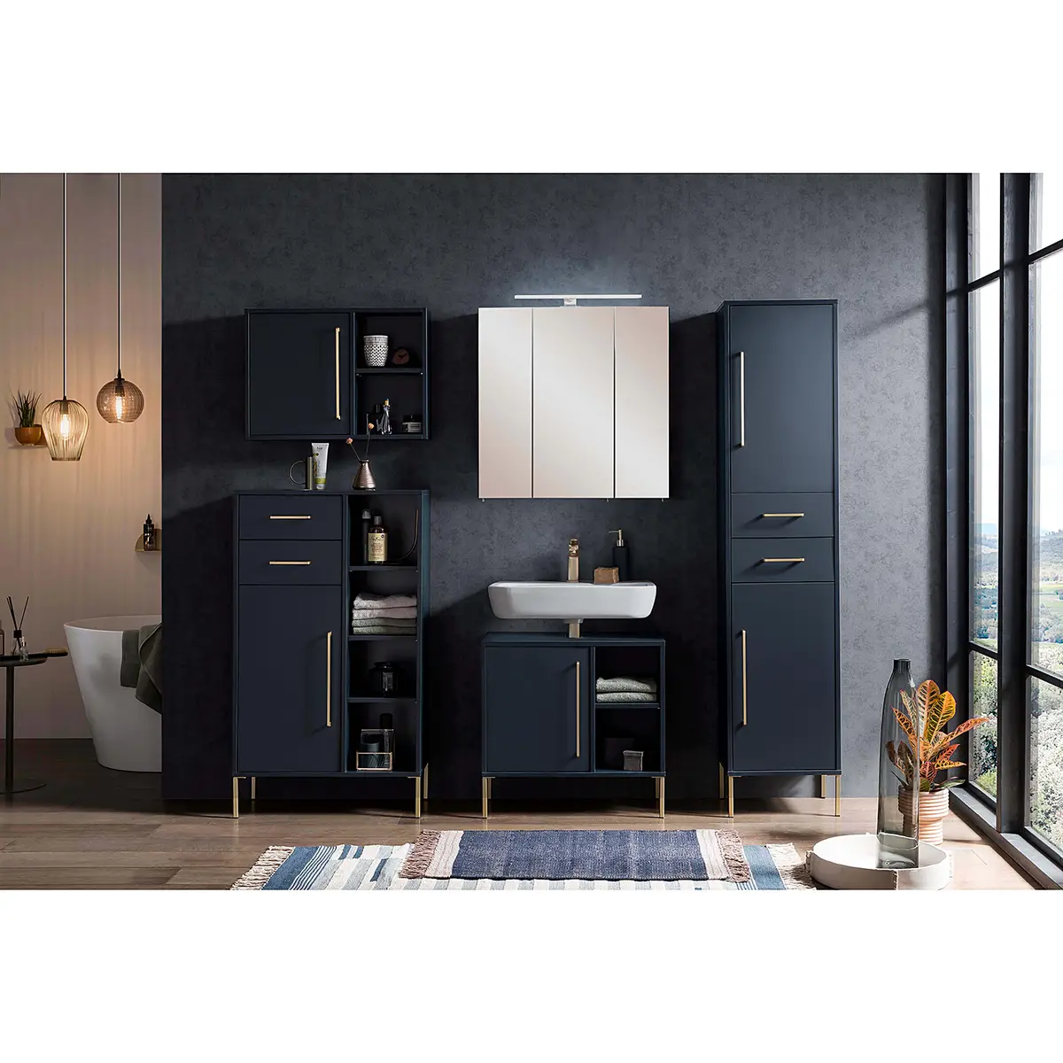 Waschbeckenunterschrank Kent | Blau