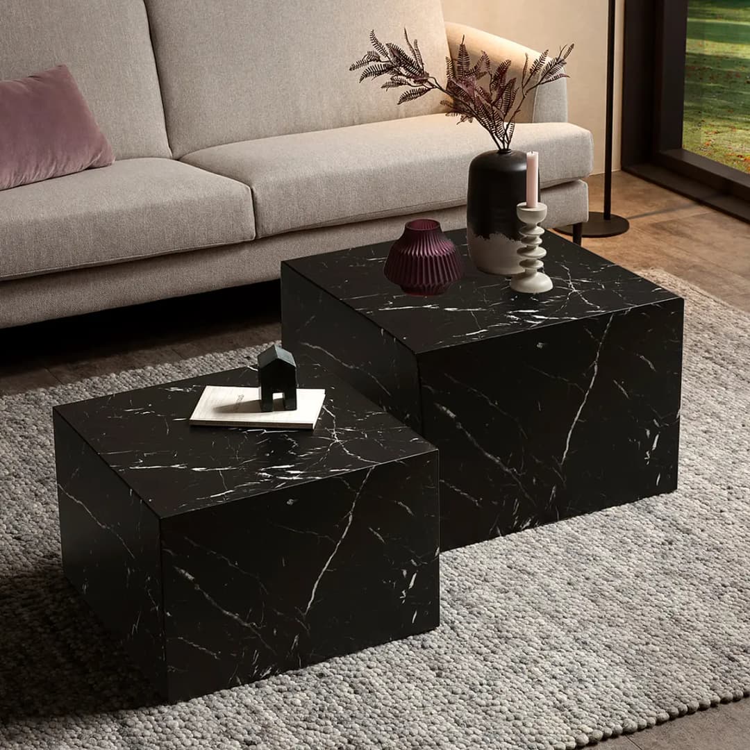 Couchtisch Warners 2er-Set | Schwarz