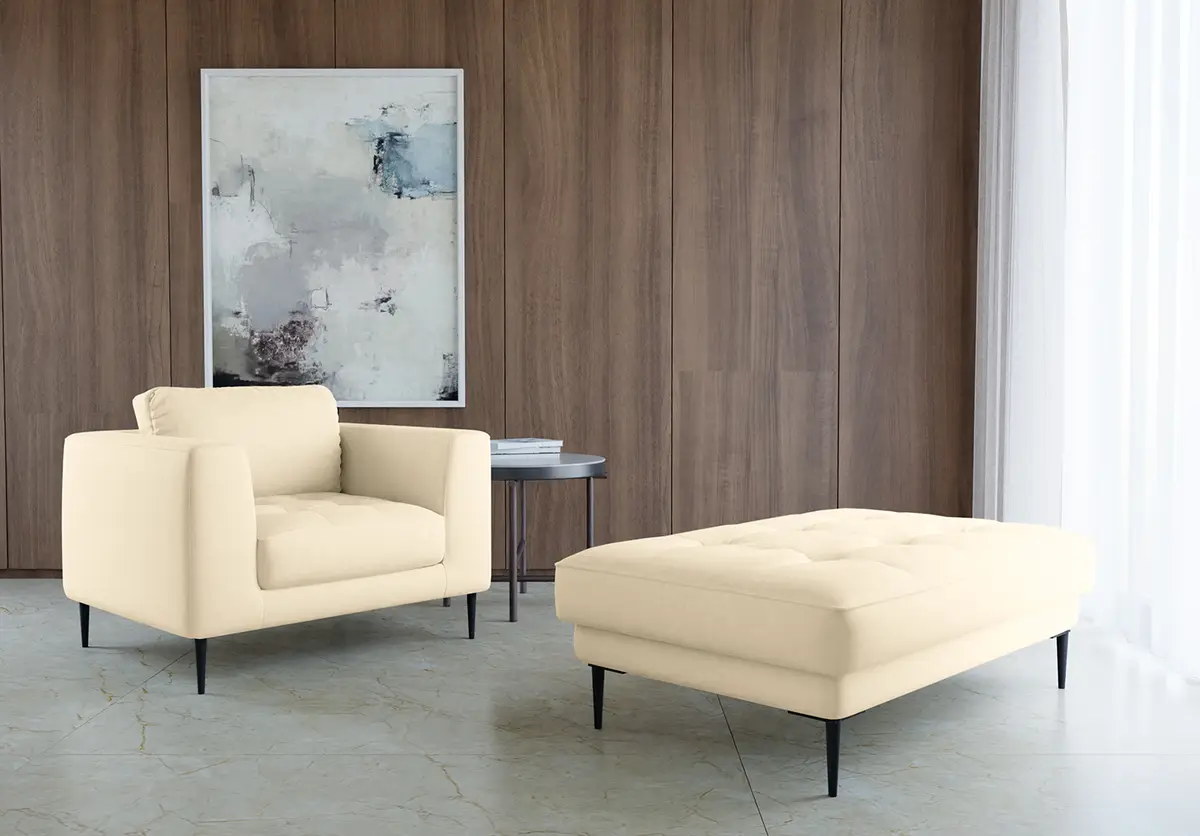 Polsterhocker | Beige