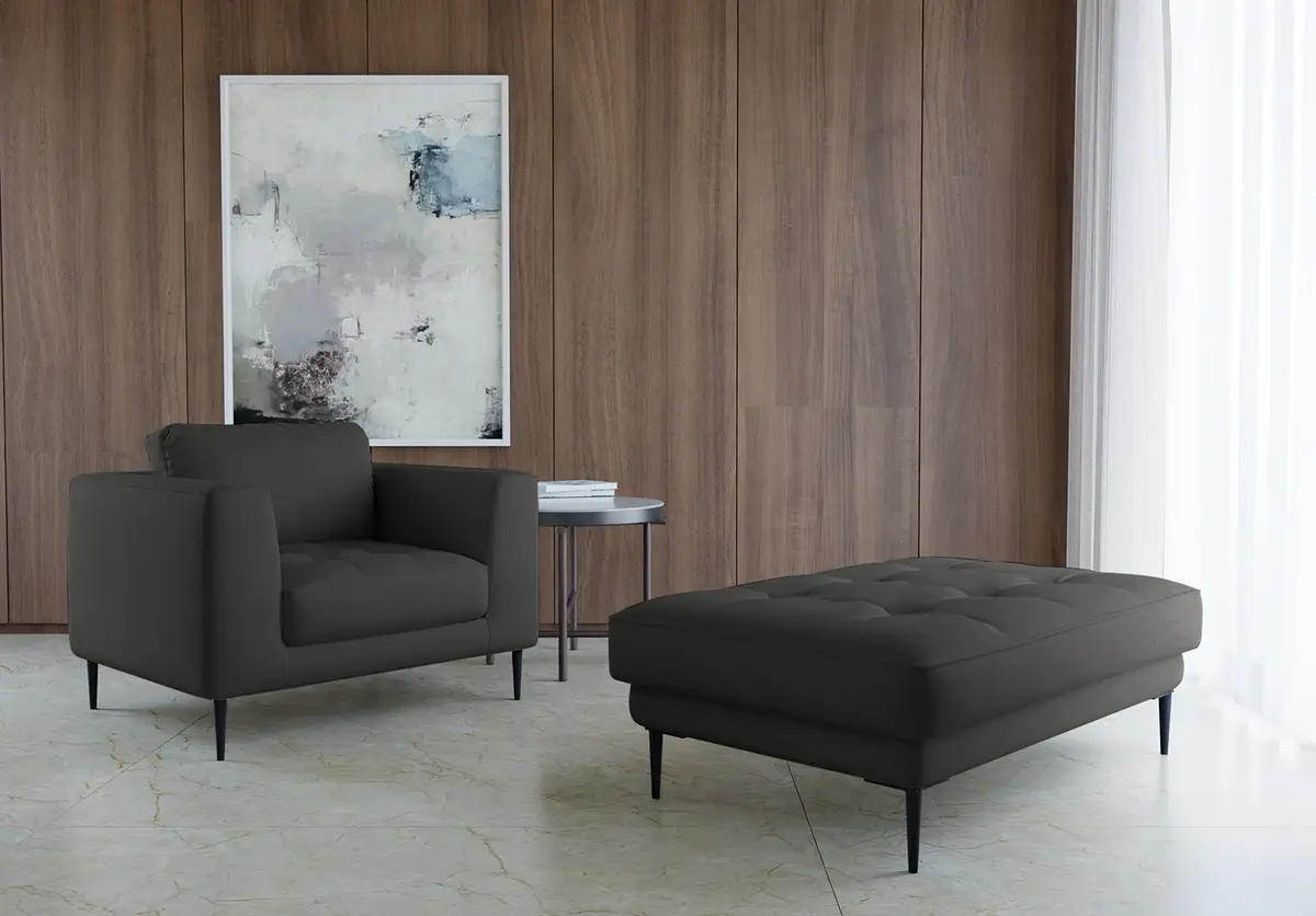 Polsterhocker | Grau