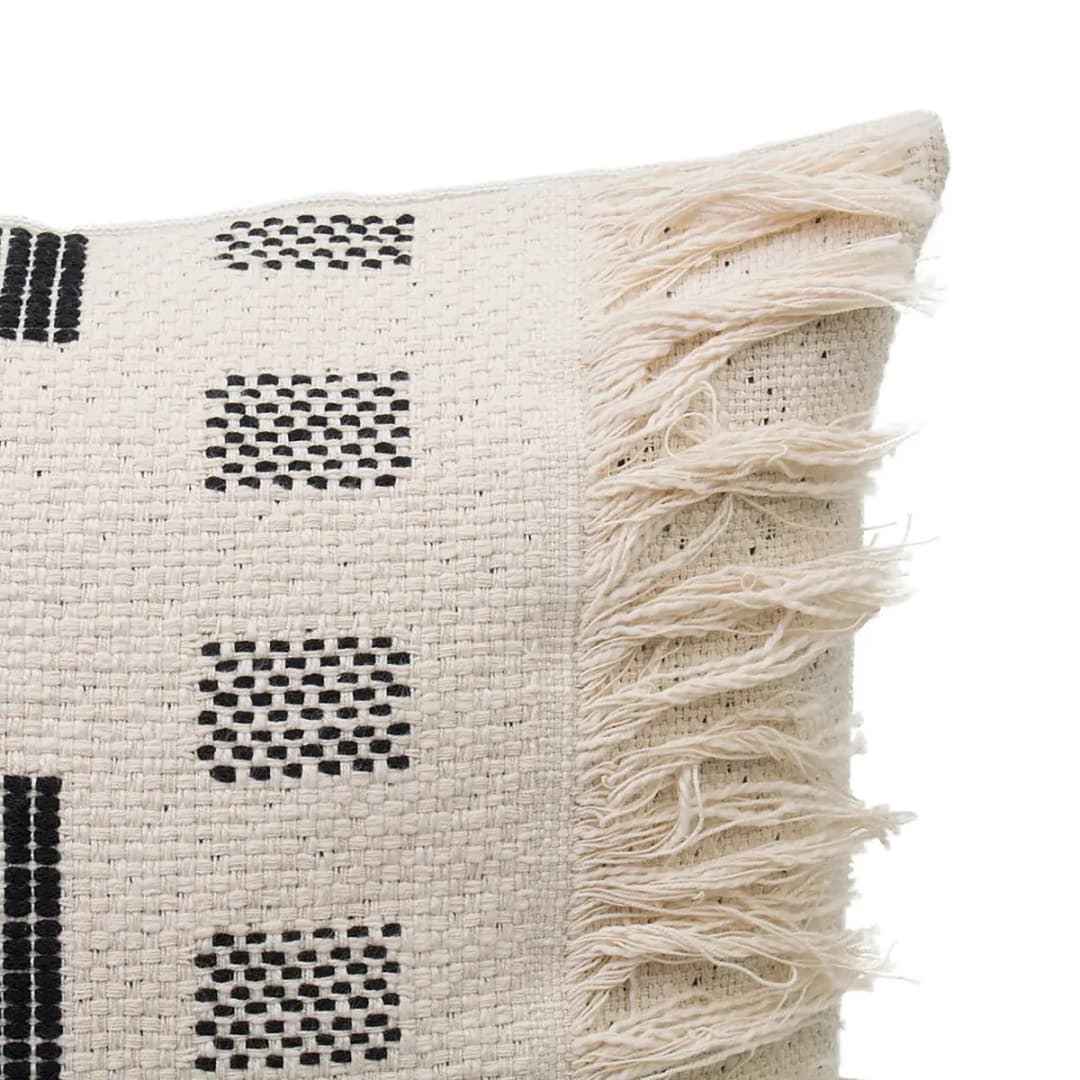 Kissenhülle Boho Style Grau/Anthrazit 50 x 50cm Mischgewebe | Grau