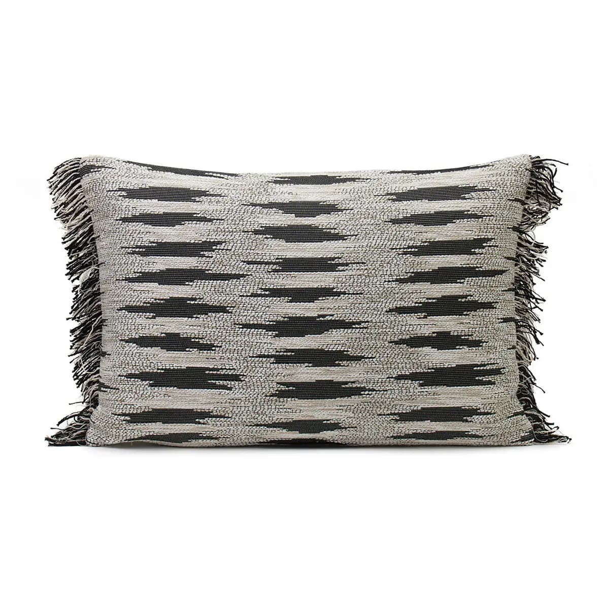 Kissenhülle Boho Style Schwarz/Schwarz 40 x 60cm Mischgewebe