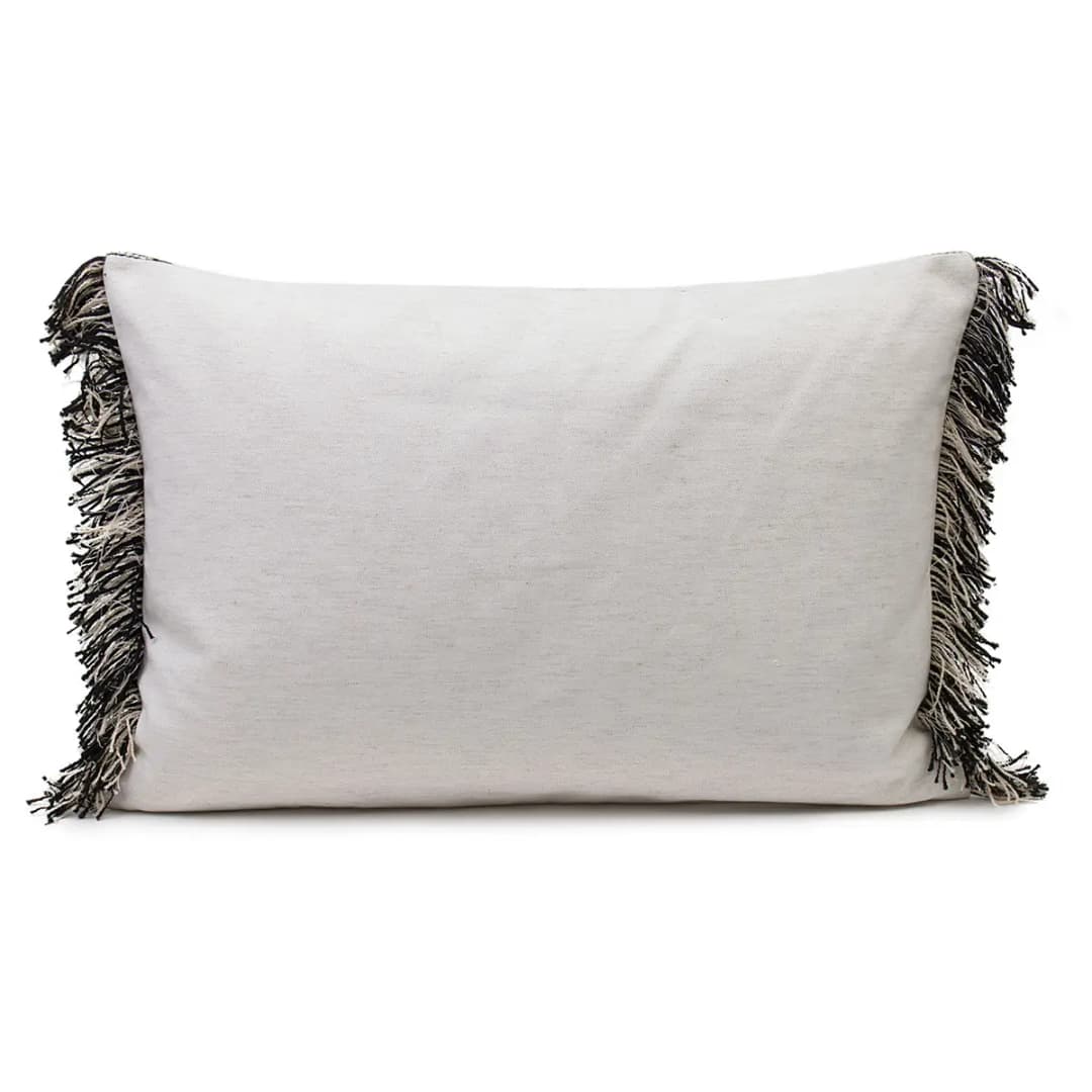 Kissenhülle Boho Style Schwarz/Schwarz 40 x 60cm Mischgewebe