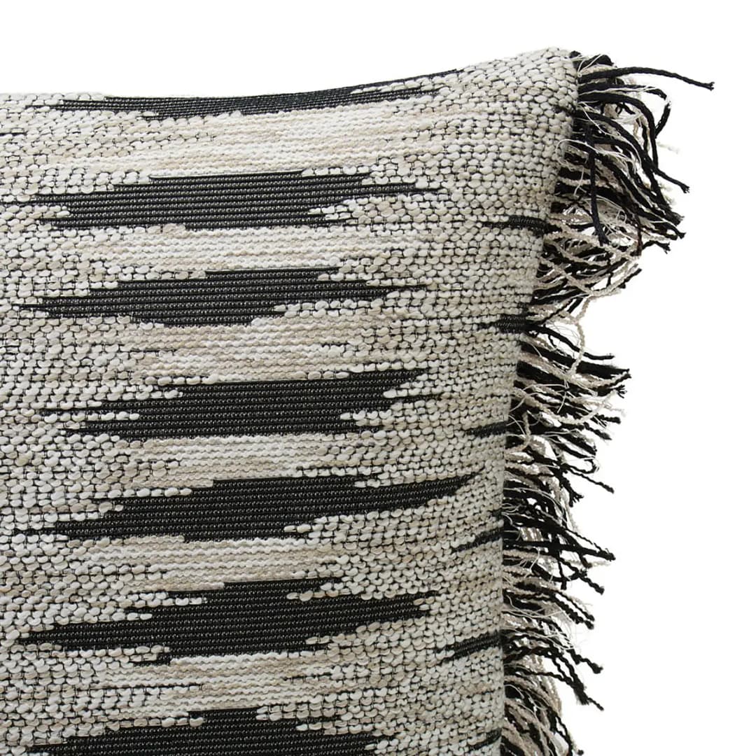 Kissenhülle Boho Style Schwarz/Schwarz 40 x 60cm Mischgewebe
