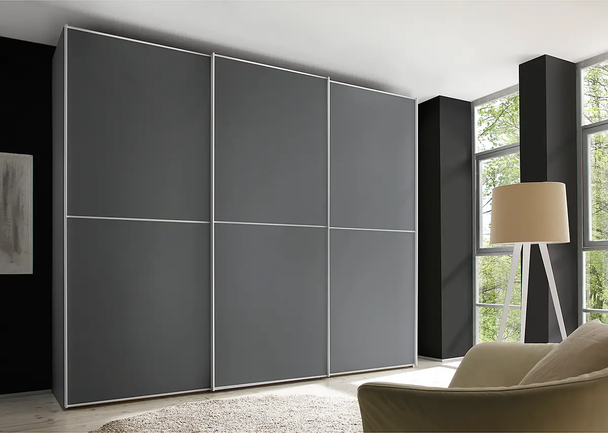 Schwebetürenschrank Typ C | Grau