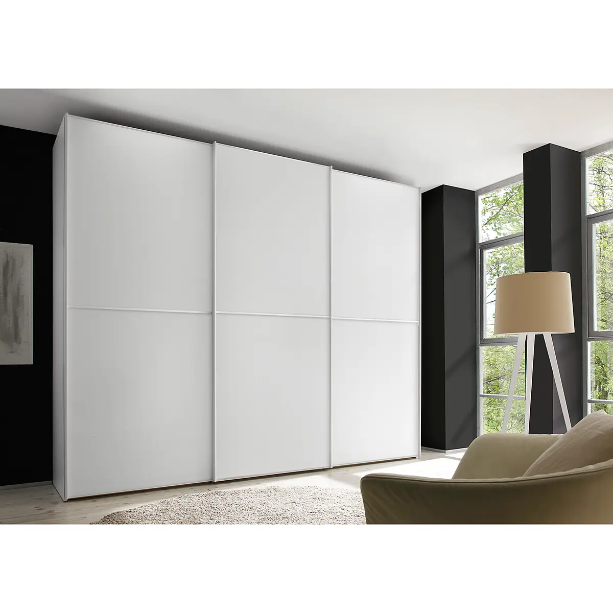 Schwebetürenschrank Typ C | Weiß