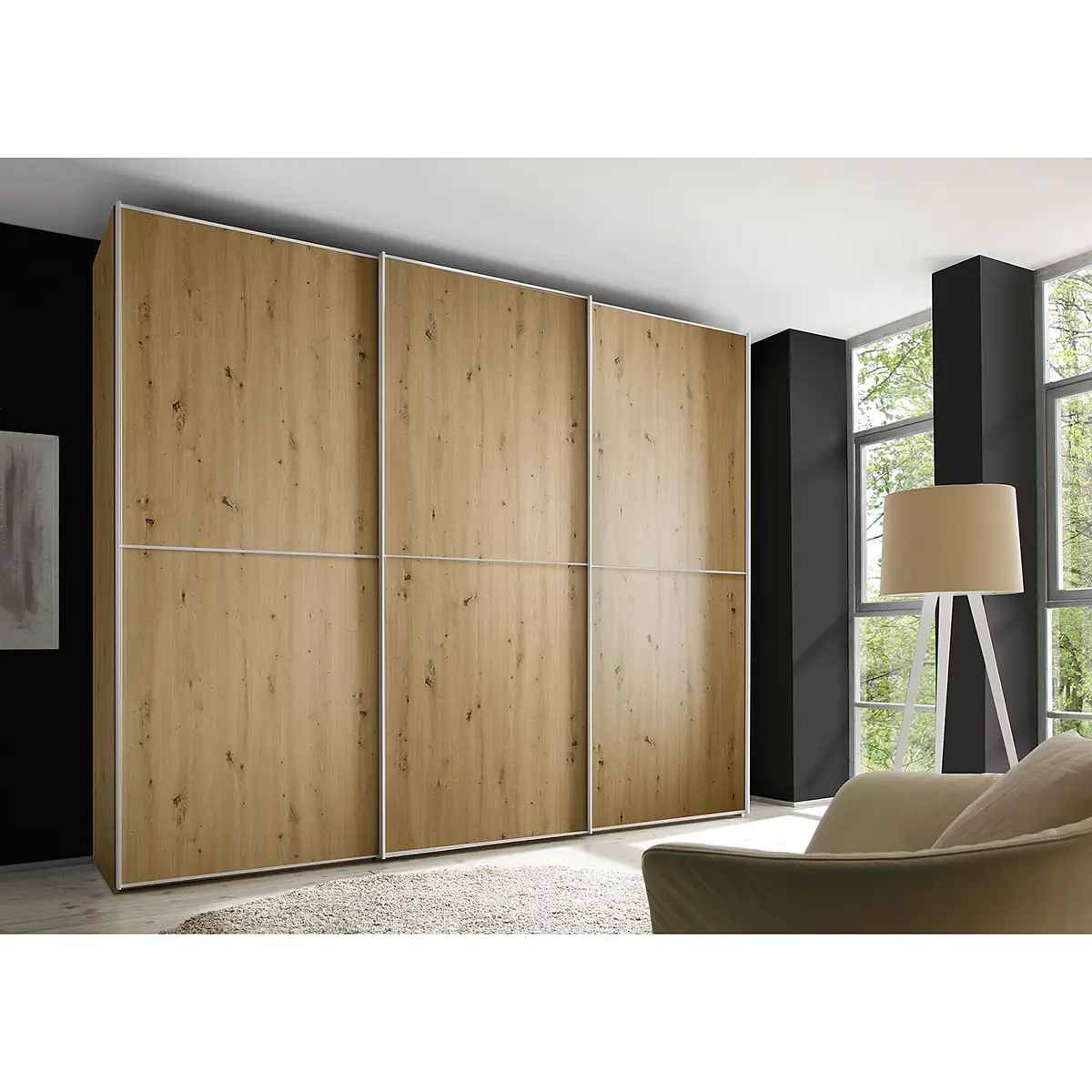 Schwebetürenschrank Typ C | Braun