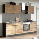 Küchenzeile Turin 240 cm | Holztöne