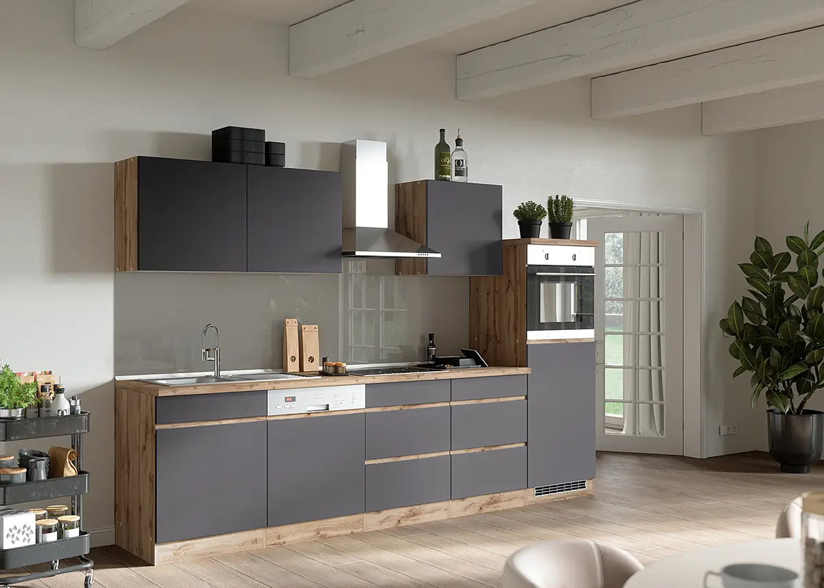 Küchenzeile Turin Kombi C | Braun