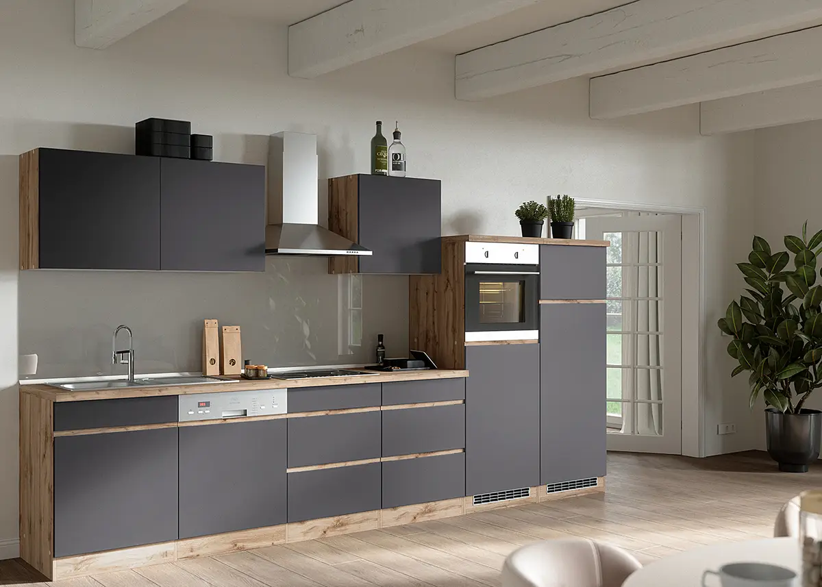 Küchenzeile Turin Kombi D | Braun