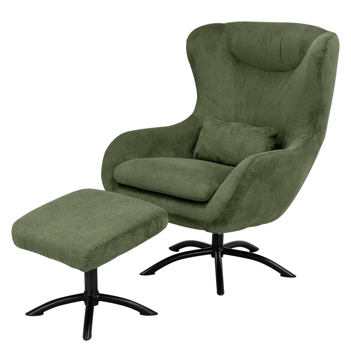 Fredriks Sessel Barnard mit Hocker | Grün