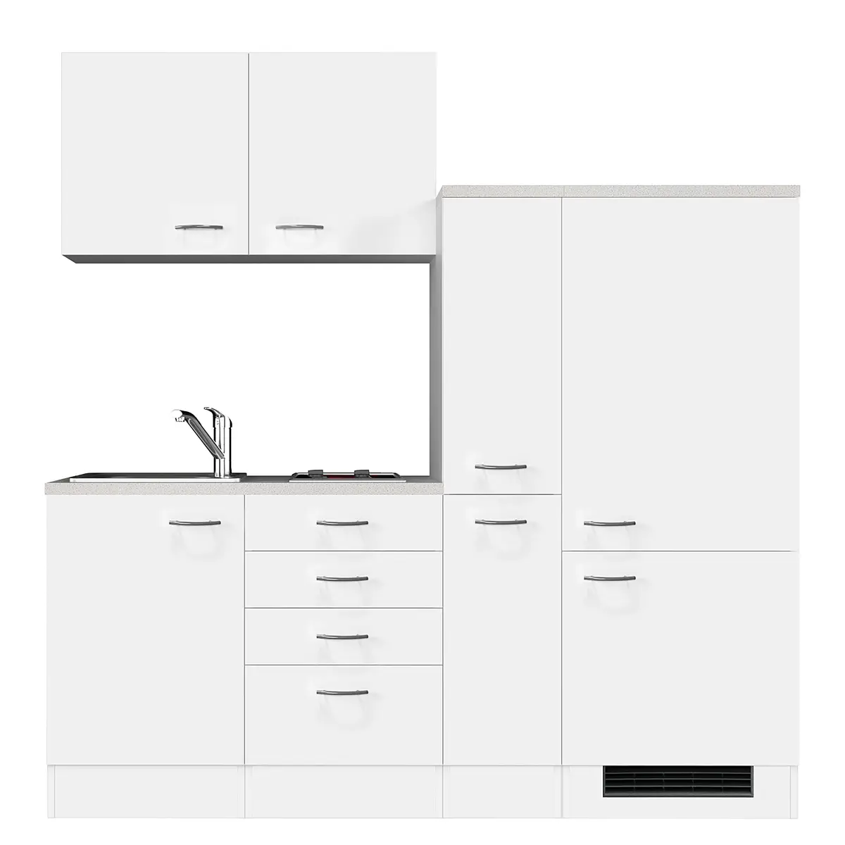 Singleküche Cresta 190cm Weiß/Weiß | Weiß