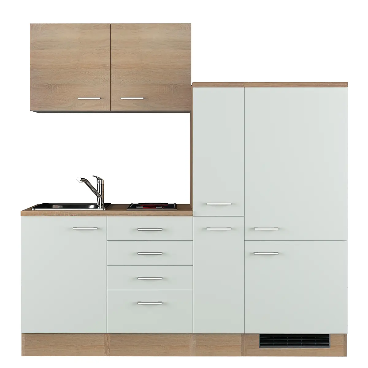 Singleküche Cresta 190cm | Braun