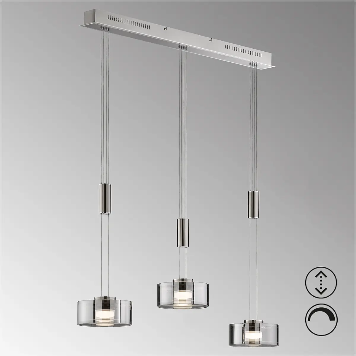 LED-Pendelleuchte Lavin | Silber