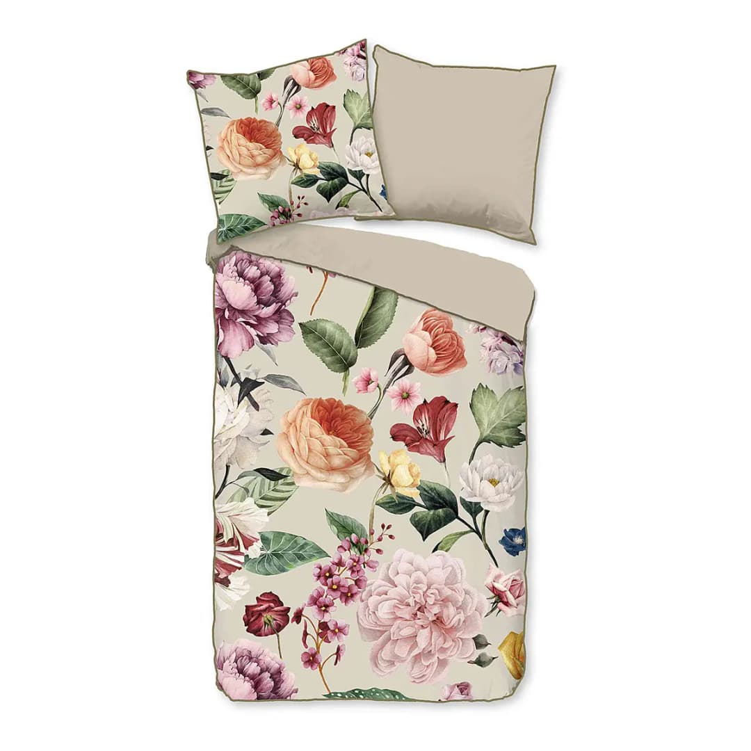 Renforce Bettwäsche Fiori | Beige
