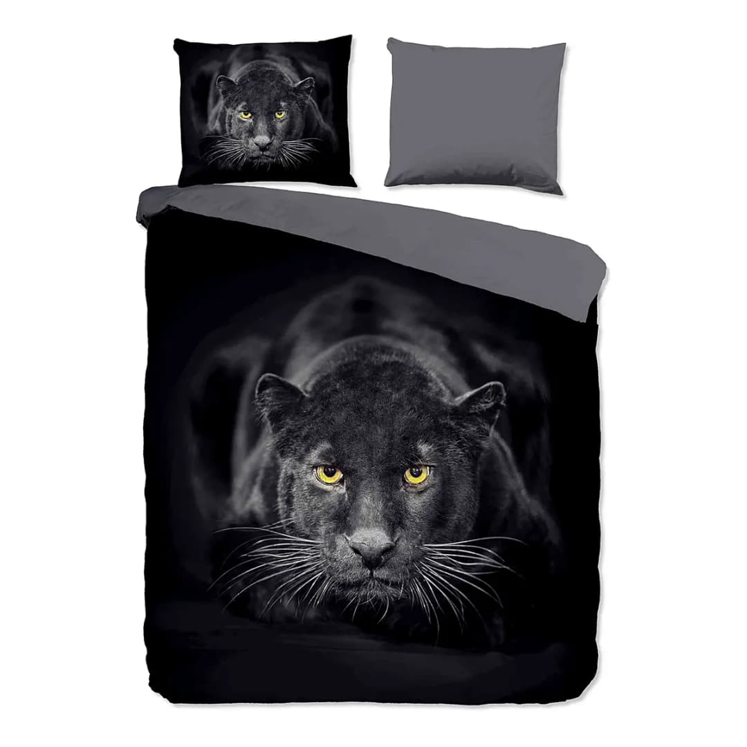 Microfaser Bettwäsche Panter | Schwarz