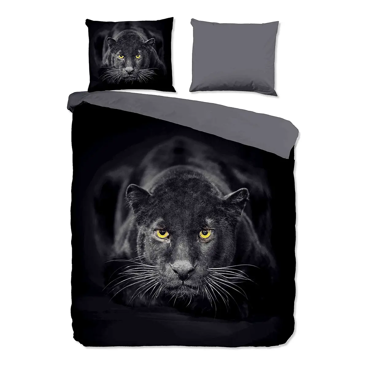 Microfaser Bettwäsche Panter | Schwarz