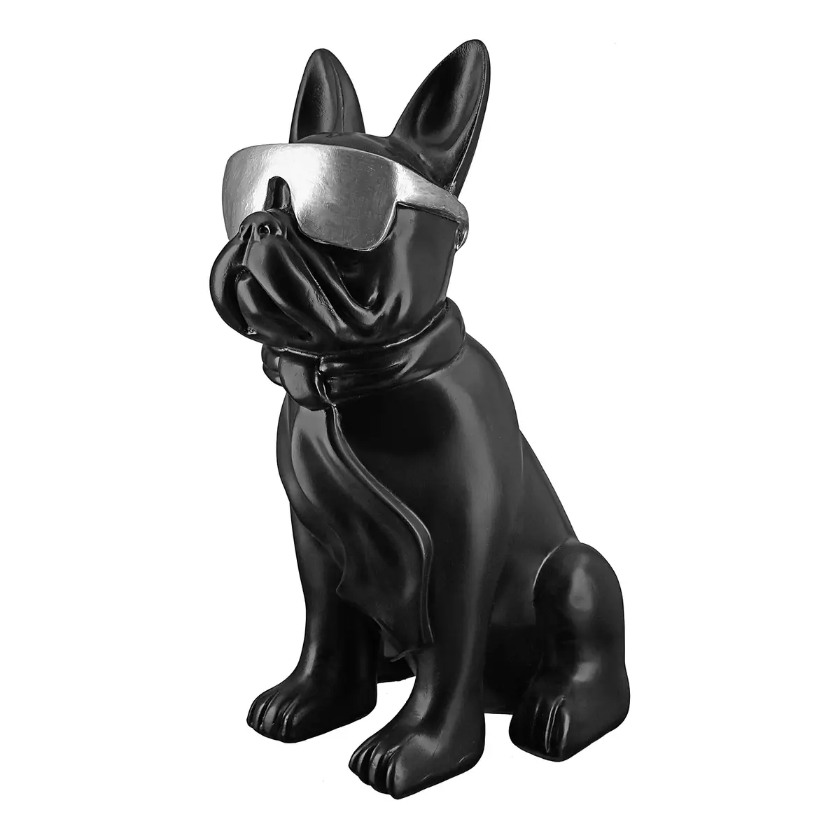 Mops Cool Dog Figur | Schwarz
